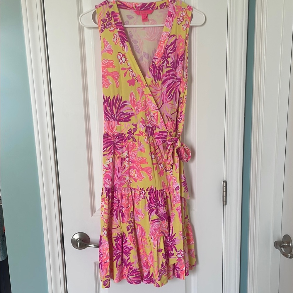 Lilly Pulitzer Pink and Yellow Floral Dress